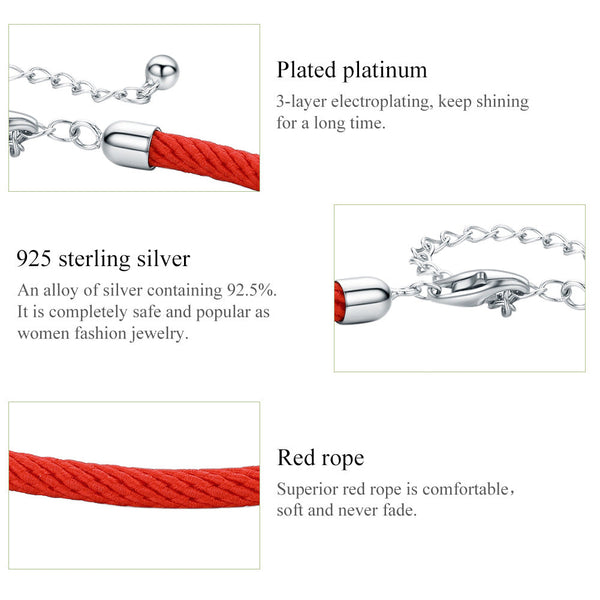 "Sylvory 925 Sterling Silver Memory Rope Charm Keeper Bracelet"