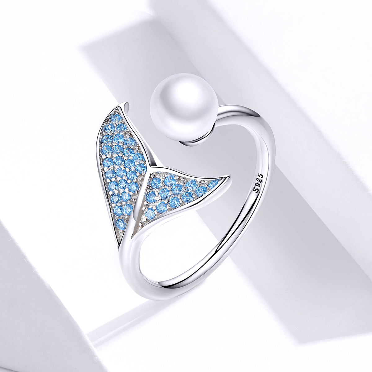 "Sylvory 925 Sterling Silver Mermaid's Tear Ring"