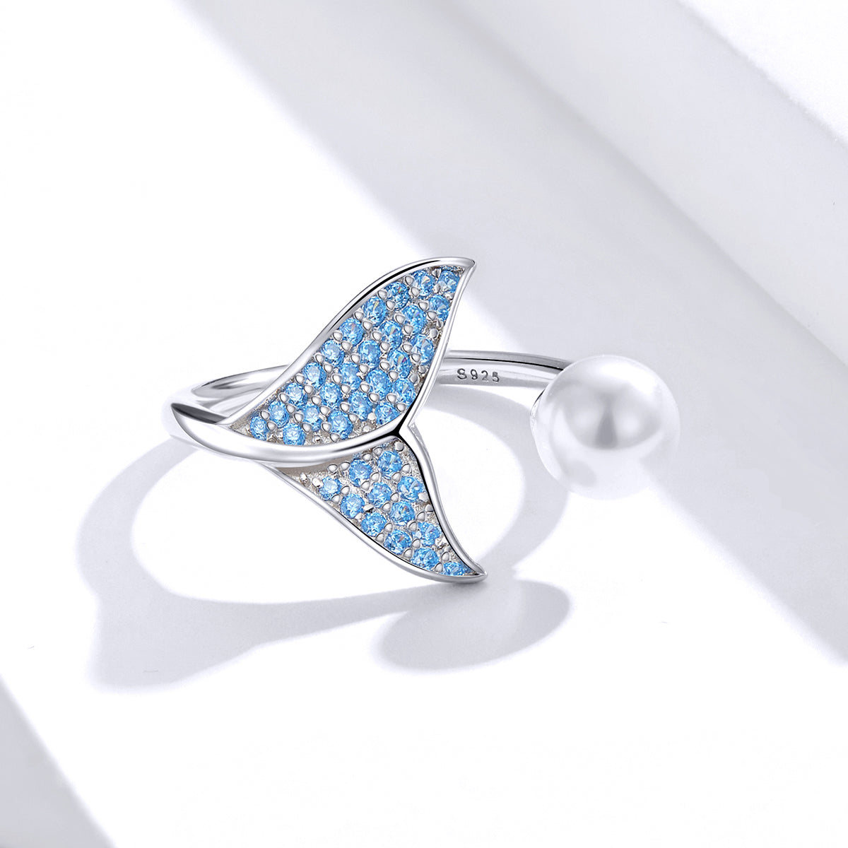 "Sylvory 925 Sterling Silver Mermaid's Tear Ring"