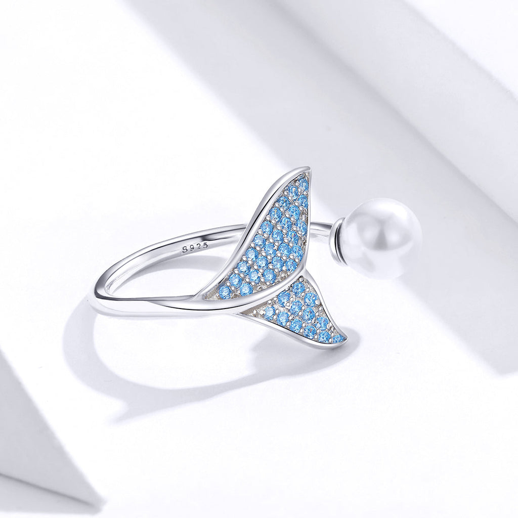 "Sylvory 925 Sterling Silver Mermaid's Tear Ring"