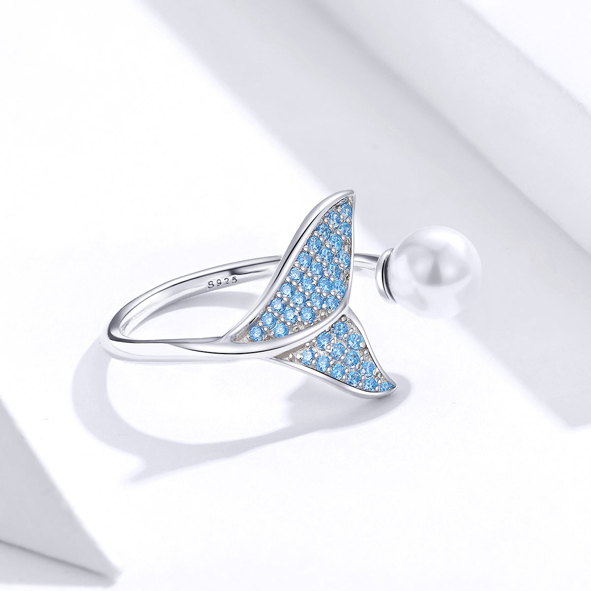 "Sylvory 925 Sterling Silver Mermaid's Tear Ring"