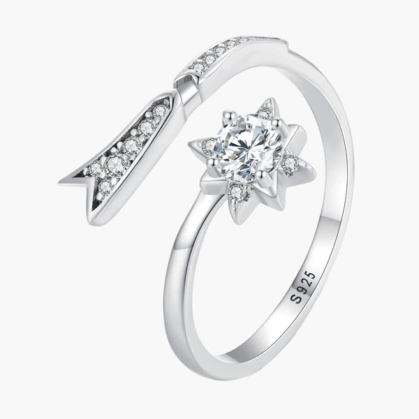 Silver Meteoric Marvel Ring in 925 Sterling Silver by Sylvory