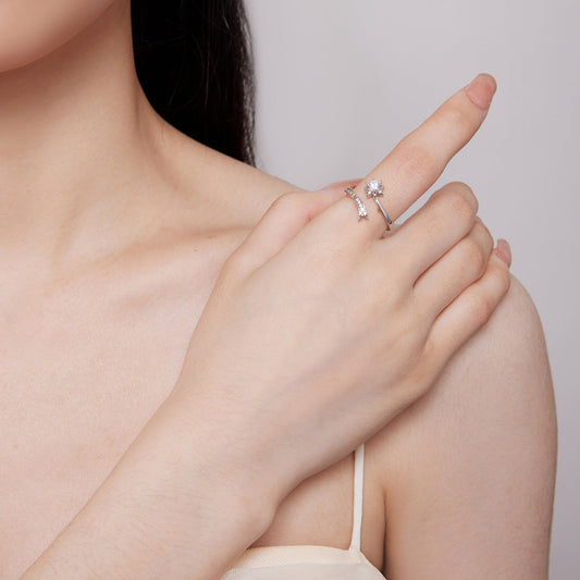 "Sylvory 925 Sterling Silver Meteoric Marvel Ring"