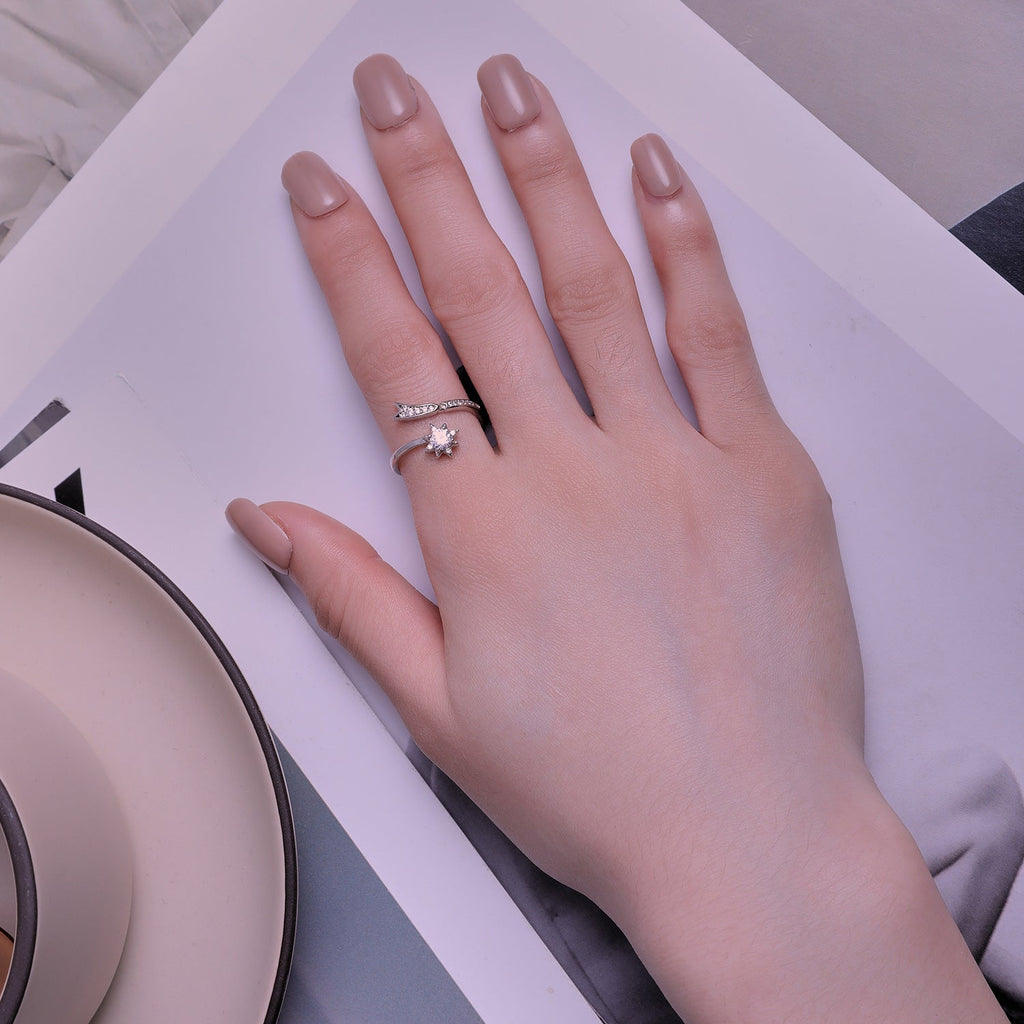 "Sylvory 925 Sterling Silver Meteoric Marvel Ring"