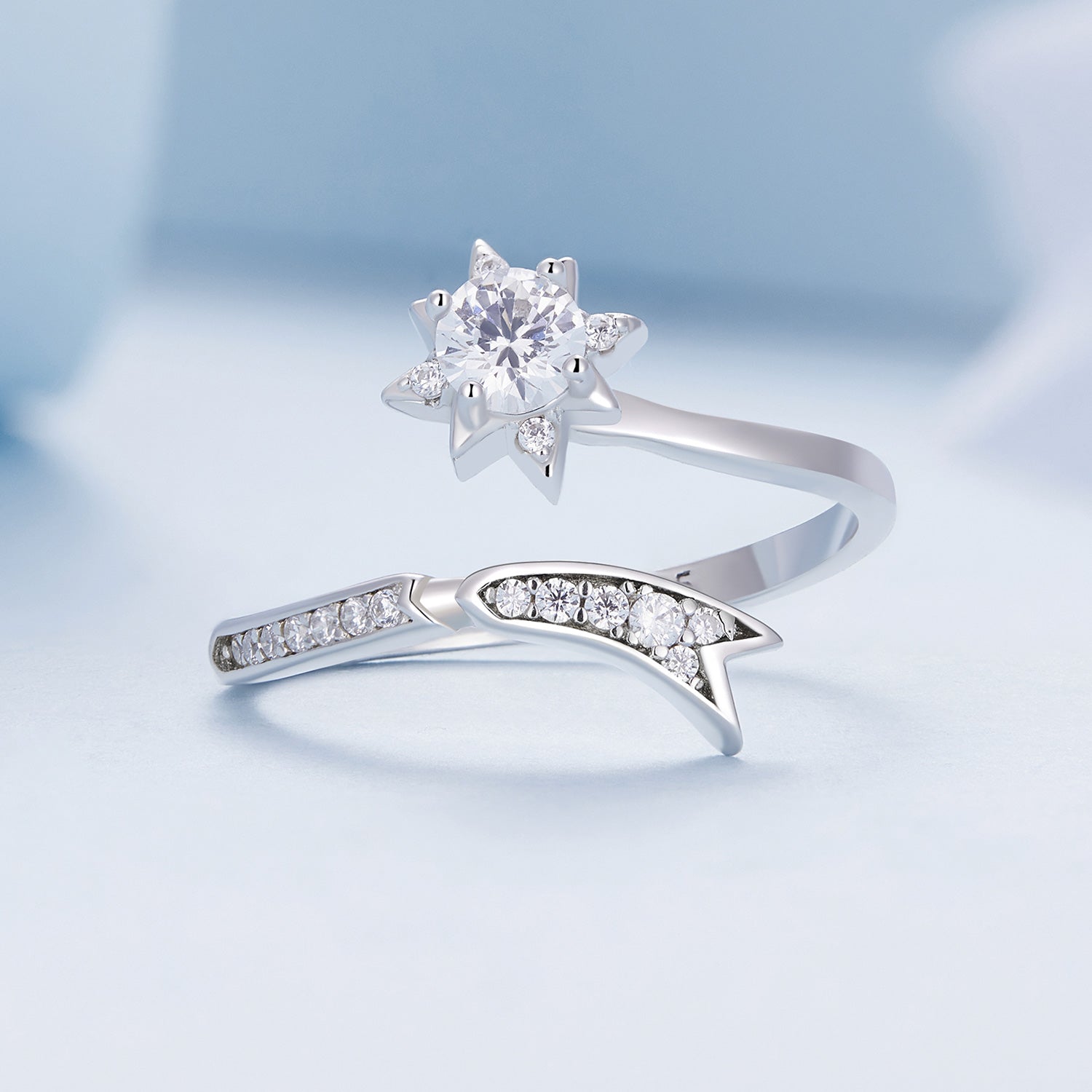 "Sylvory 925 Sterling Silver Meteoric Marvel Ring"