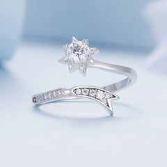 "Sylvory 925 Sterling Silver Meteoric Marvel Ring"