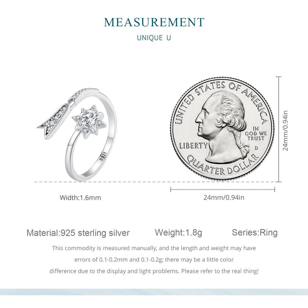 "Sylvory 925 Sterling Silver Meteoric Marvel Ring"