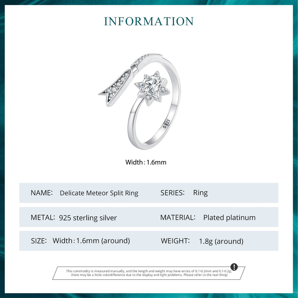 "Sylvory 925 Sterling Silver Meteoric Marvel Ring"