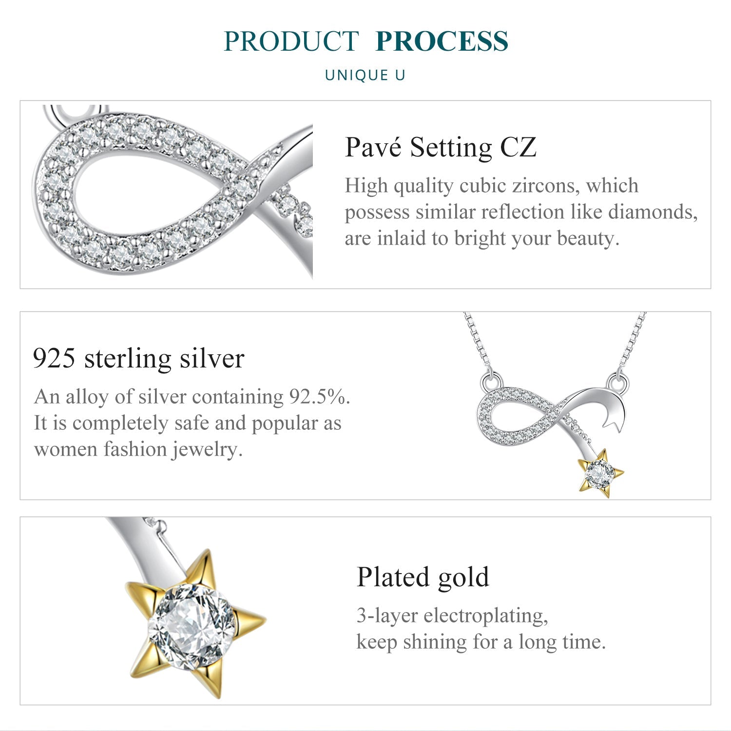 "Sylvory 925 Sterling Silver Meteorite Majesty Necklace"