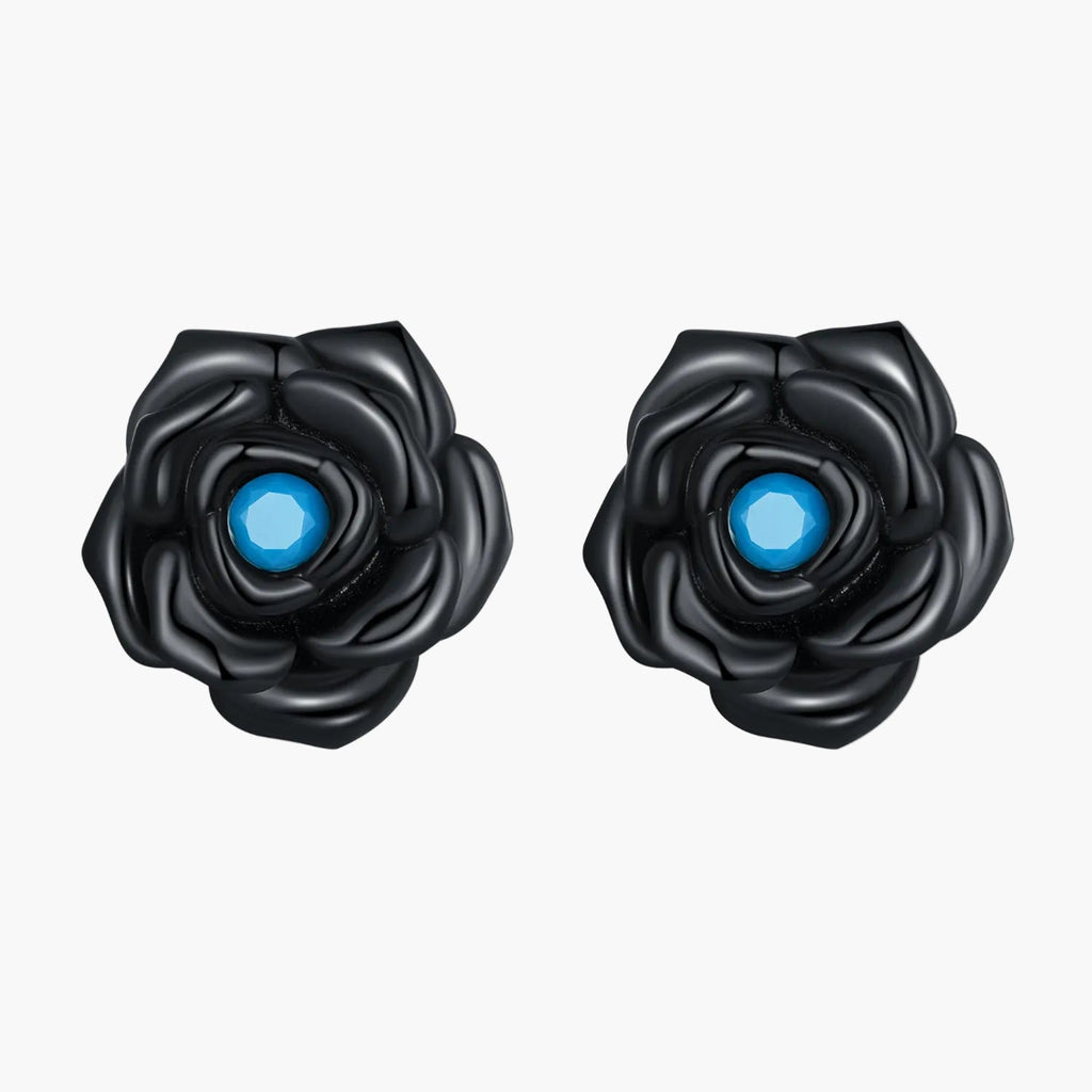 "Sylvory 925 Sterling Silver Midnight Blossoms Studs"
