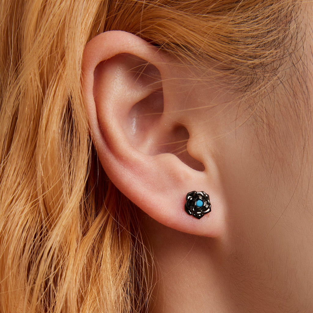 "Sylvory 925 Sterling Silver Midnight Blossoms Studs"