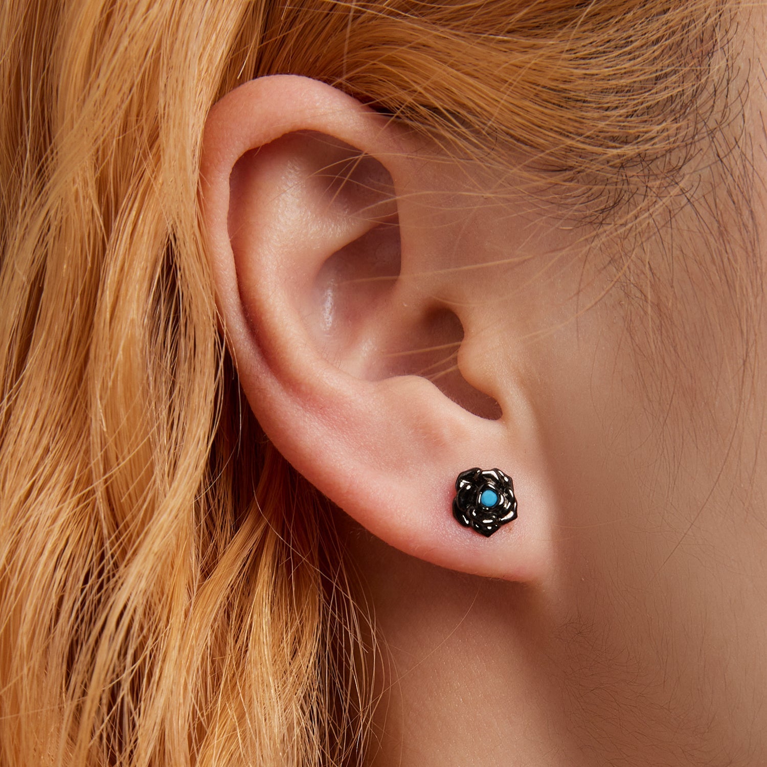 "Sylvory 925 Sterling Silver Midnight Blossoms Studs"
