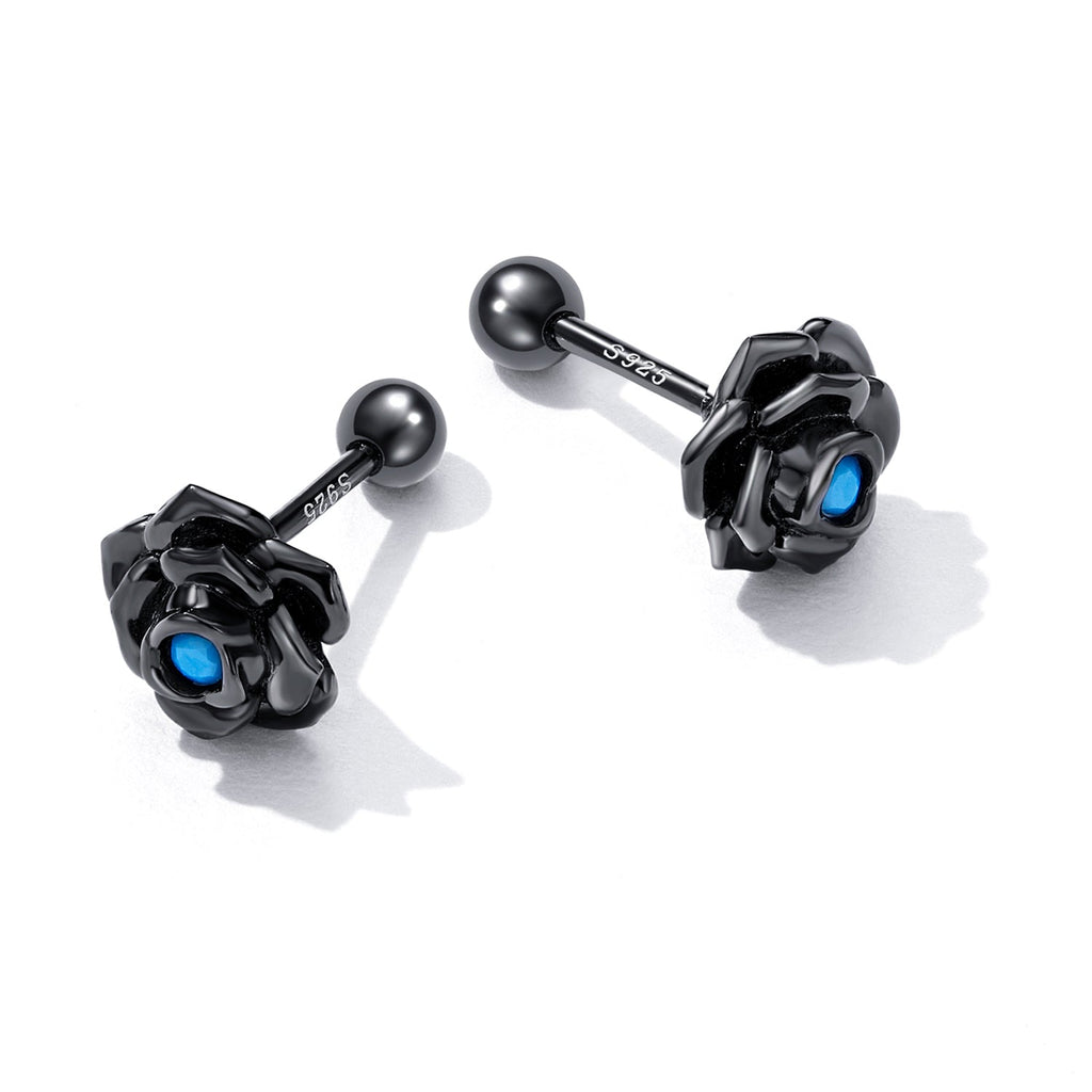 "Sylvory 925 Sterling Silver Midnight Blossoms Studs"