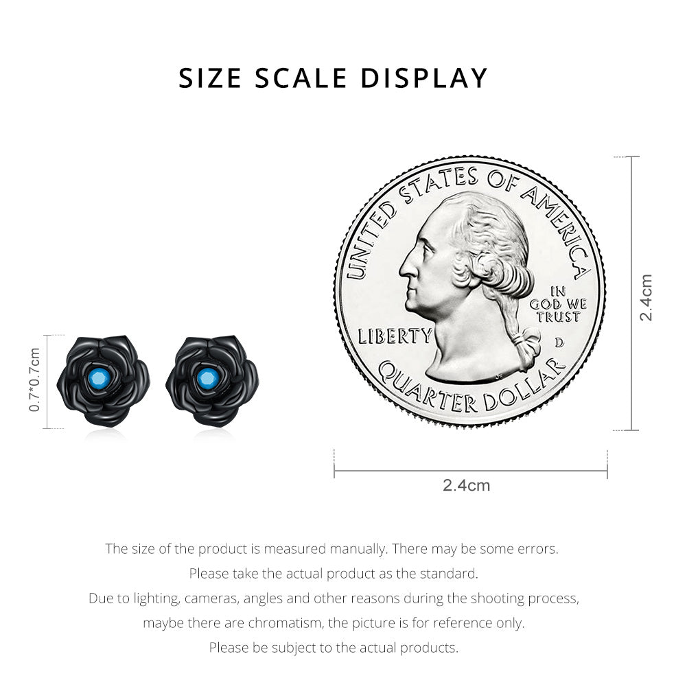 "Sylvory 925 Sterling Silver Midnight Blossoms Studs"