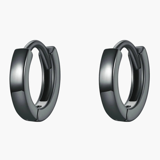 "Sylvory 925 Sterling Silver Midnight Glam Huggie Hoops"