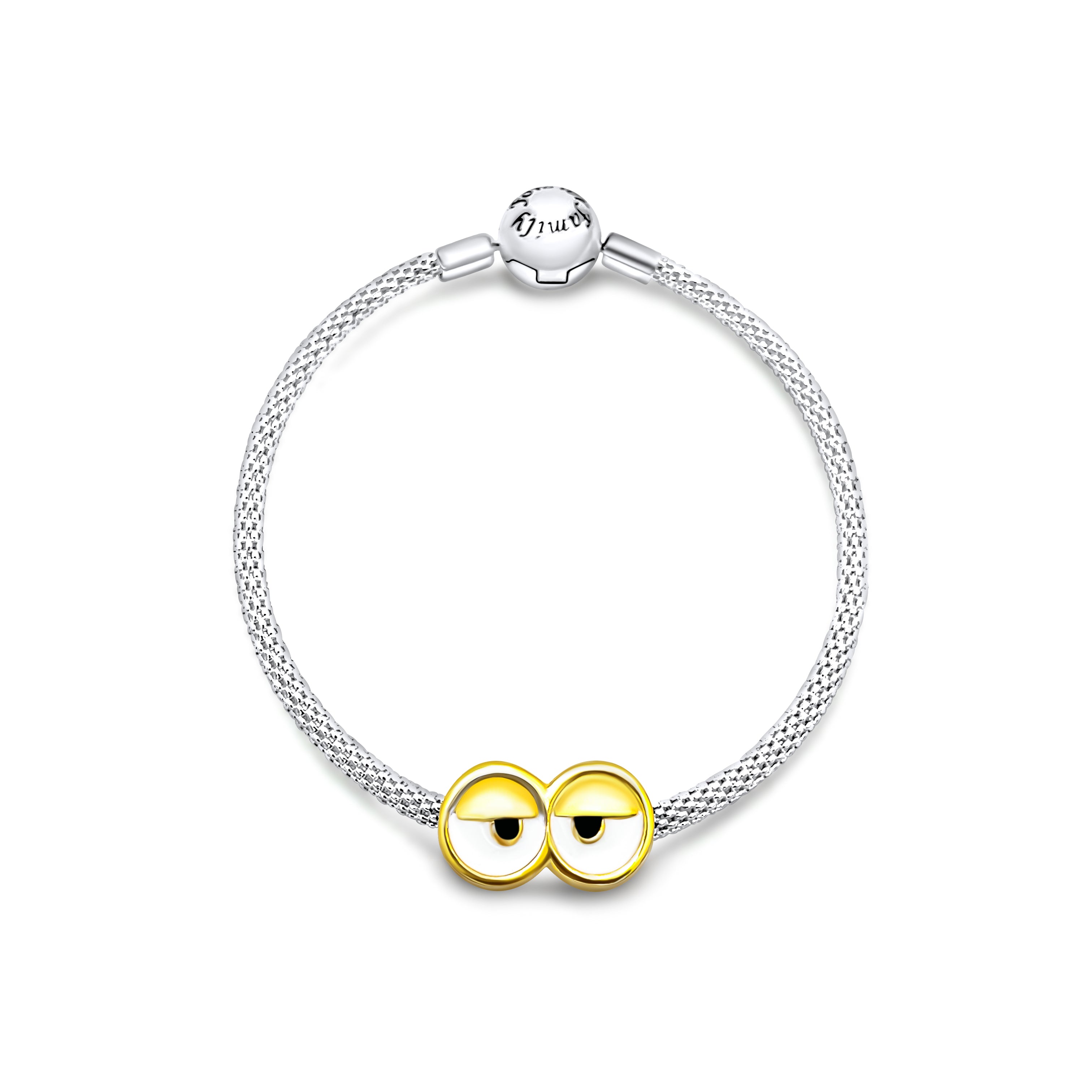 "Sylvory 925 Sterling Silver Minion Eyes Charm"