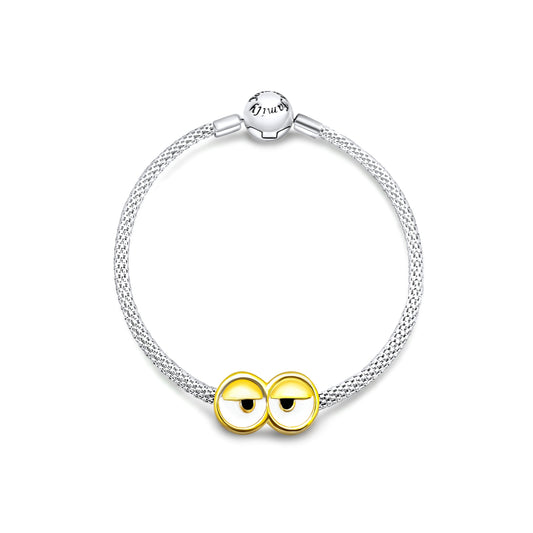 "Sylvory 925 Sterling Silver Minion Eyes Charm"