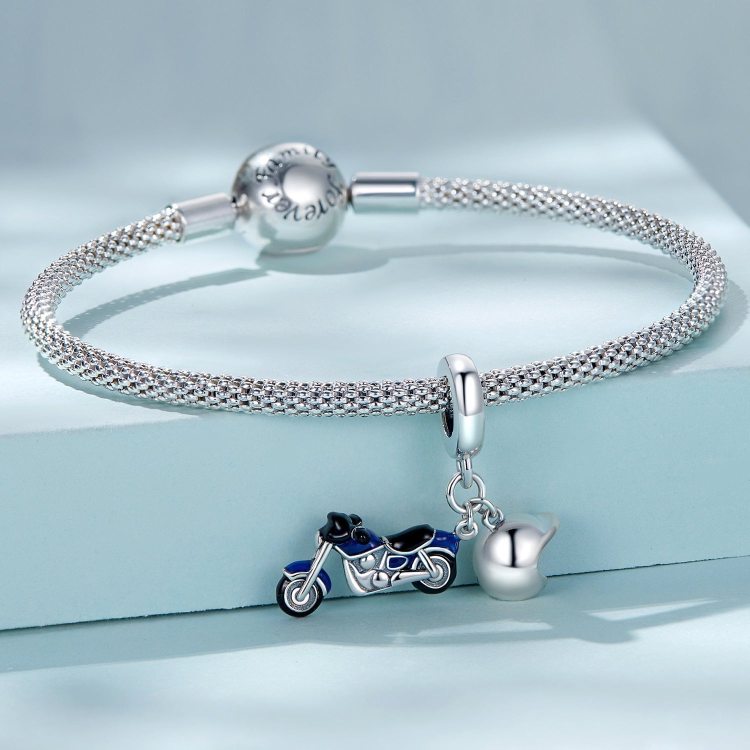 Silver Motorbike Marvel Charm Secondary image
