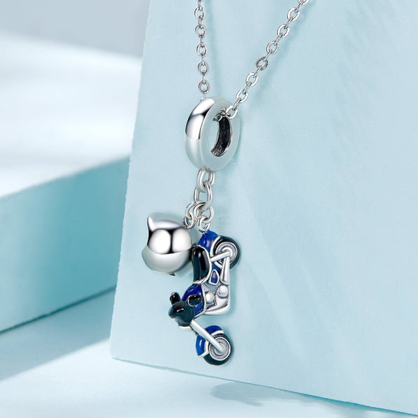 "Sylvory 925 Sterling Silver Motorbike Marvel Charm"