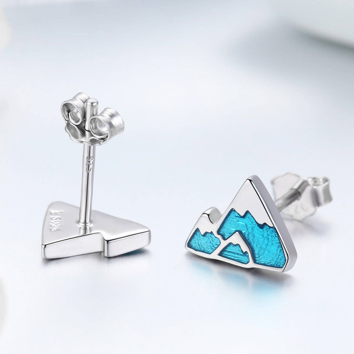 "Sylvory 925 Sterling Silver Mountain Majesty Studs"