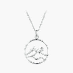 "Sylvory 925 Sterling Silver Mountain Peak Necklace"
