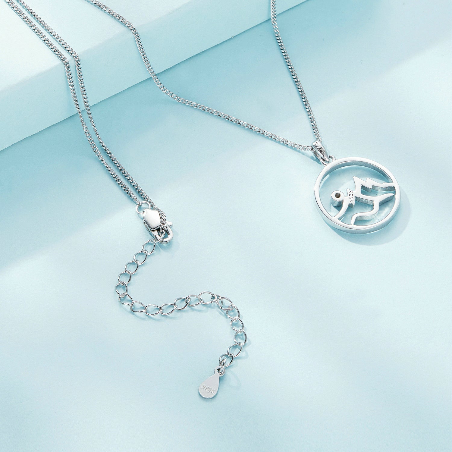 "Sylvory 925 Sterling Silver Mountain Peak Necklace"