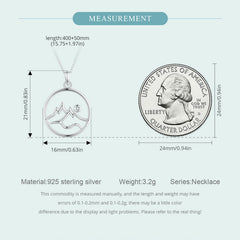 "Sylvory 925 Sterling Silver Mountain Peak Necklace"