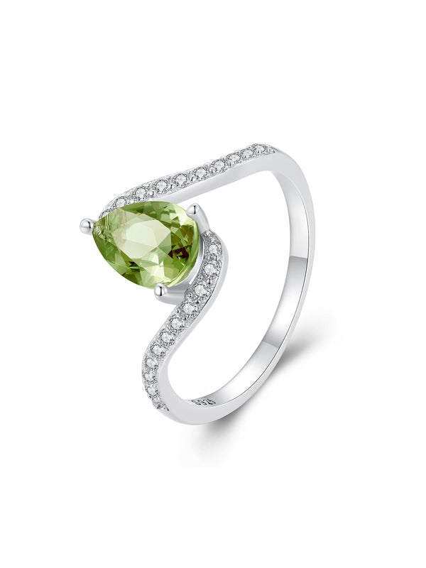 "Sylvory 925 Sterling Silver MystiColor Stone Ring"