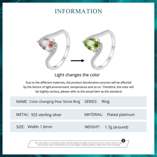 "Sylvory 925 Sterling Silver MystiColor Stone Ring"