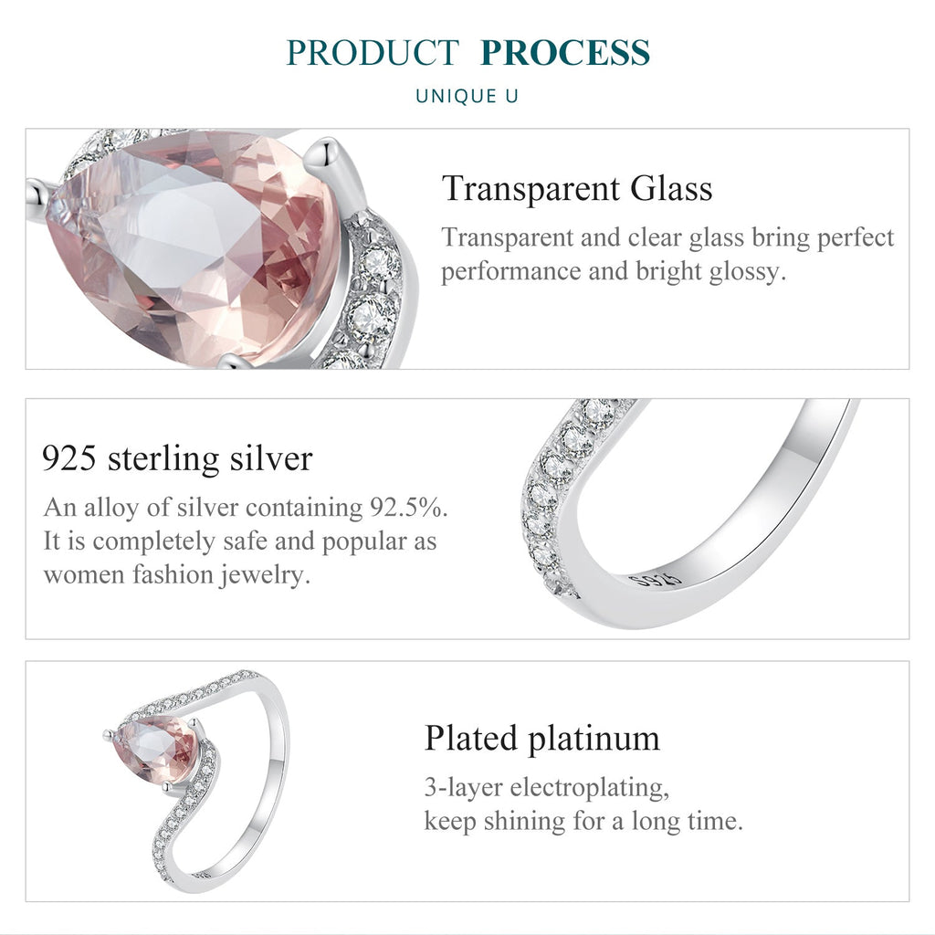 "Sylvory 925 Sterling Silver MystiColor Stone Ring"