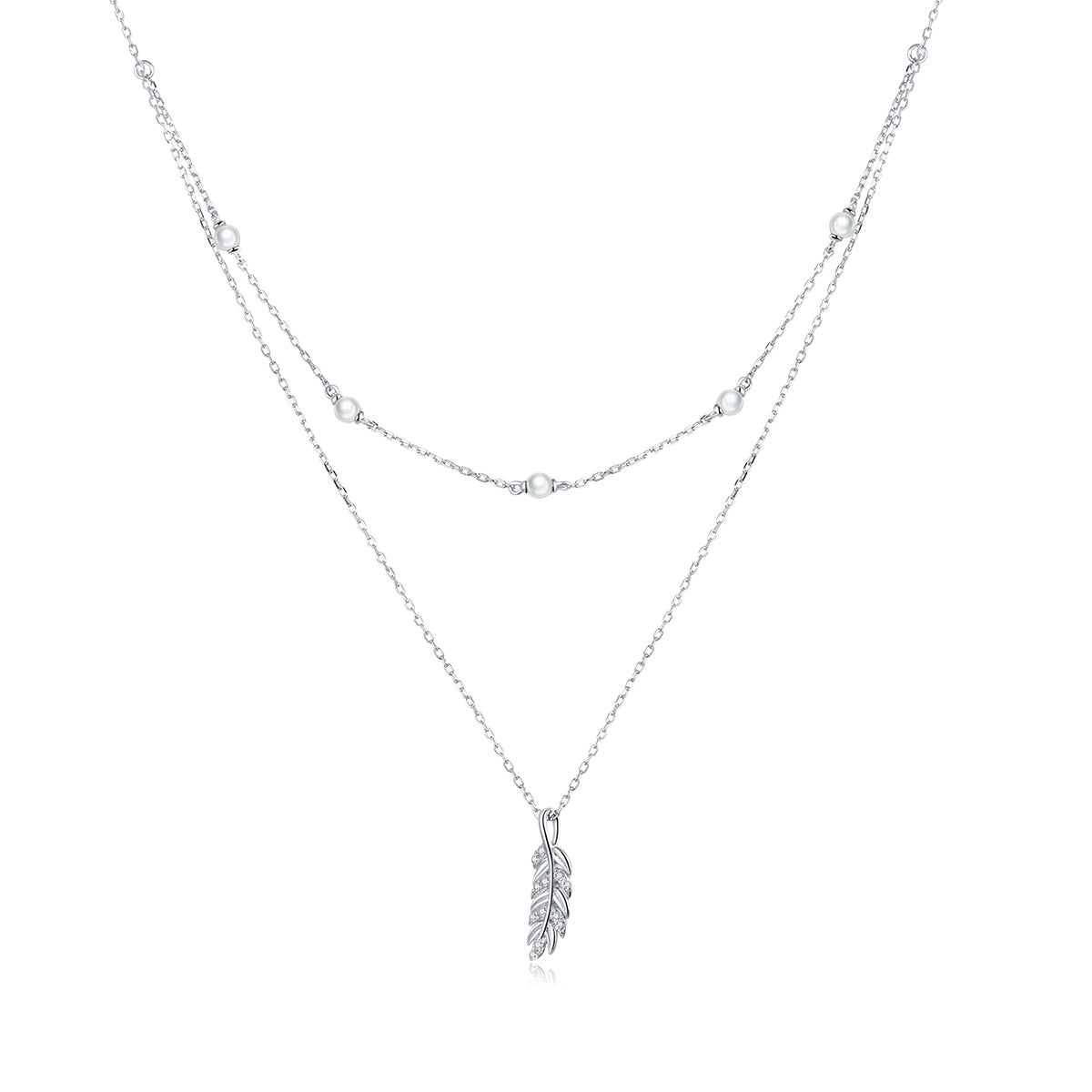 "Sylvory 925 Sterling Silver Nature's Bounty Layered Necklace"