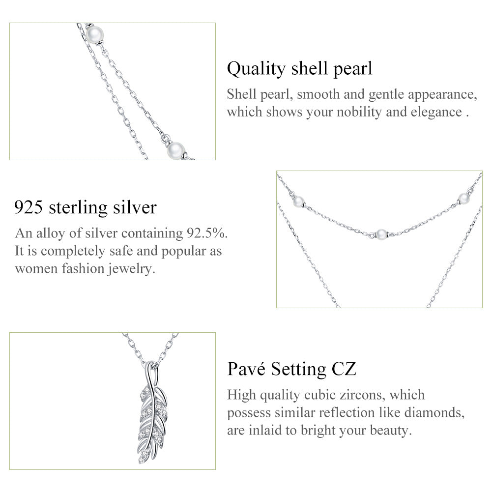 "Sylvory 925 Sterling Silver Nature's Bounty Layered Necklace"