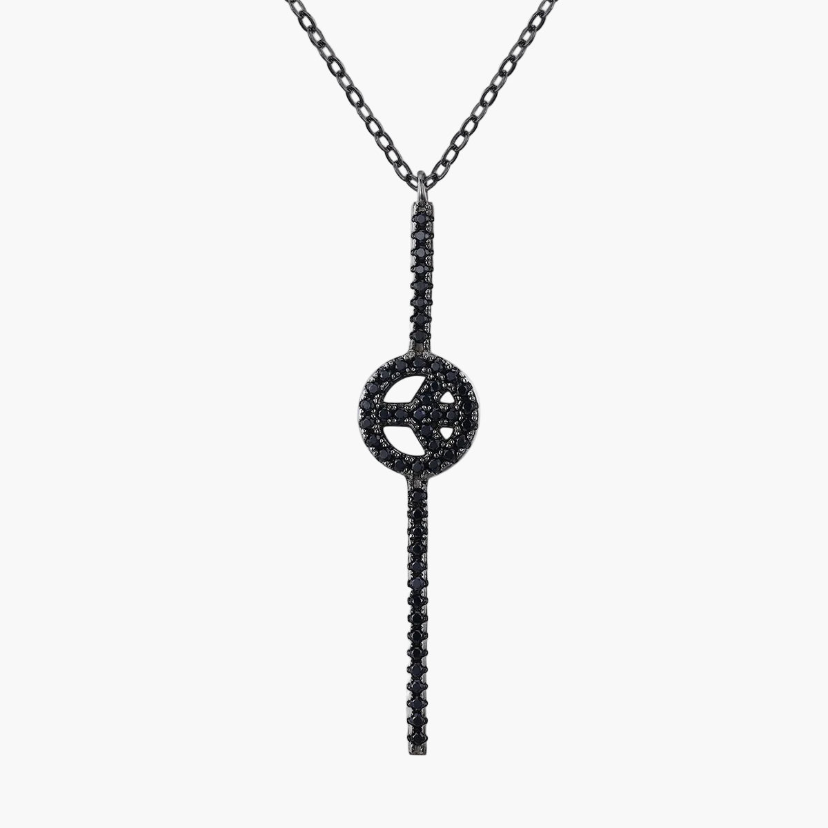"Sylvory 925 Sterling Silver Obsidian Peace Necklace"