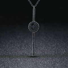 "Sylvory 925 Sterling Silver Obsidian Peace Necklace"