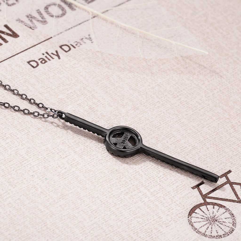 "Sylvory 925 Sterling Silver Obsidian Peace Necklace"