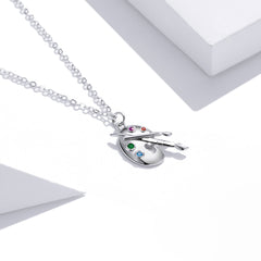 "Sylvory 925 Sterling Silver Palette Passion Necklace"