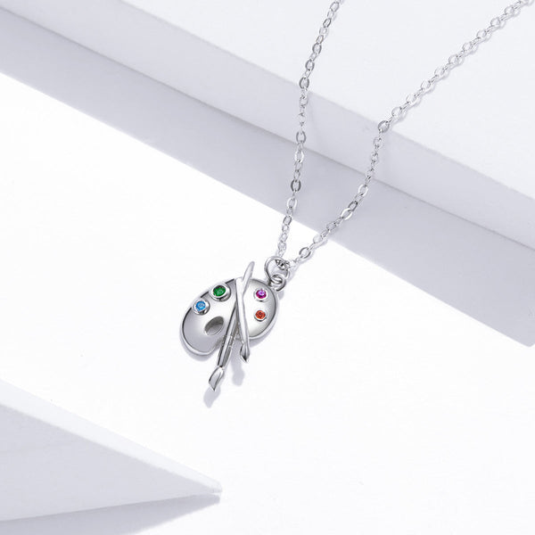 "Sylvory 925 Sterling Silver Palette Passion Necklace"