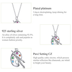 "Sylvory 925 Sterling Silver Palette Passion Necklace"