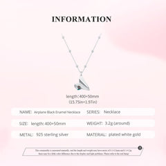 "Sylvory 925 Sterling Silver Paper Plane Necklace"