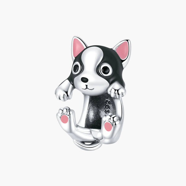 Silver Pawfect Companions Puppy Charm in 925 Sterling Silver by Sylvory