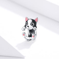 "Sylvory 925 Sterling Silver Pawfect Companions Puppy Charm"