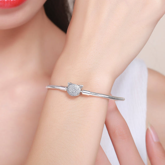 "Sylvory 925 Sterling Silver Pawfect Pal Charm Keeper Bracelet"