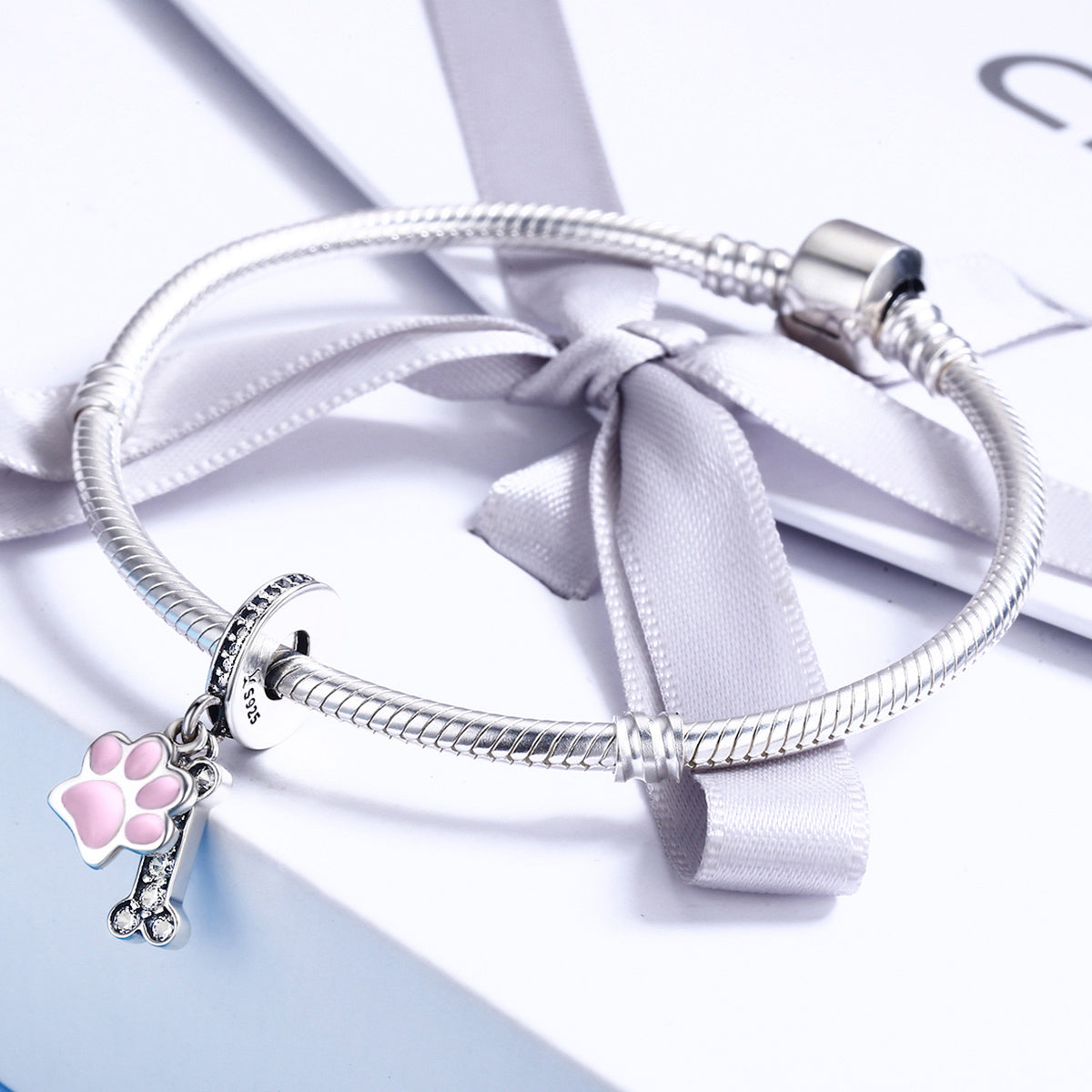 "Sylvory 925 Sterling Silver Pawsome Bone Charm"