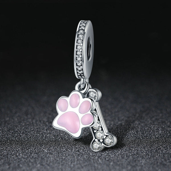 "Sylvory 925 Sterling Silver Pawsome Bone Charm"