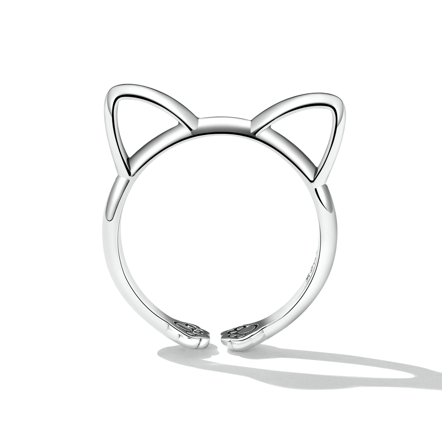 "Sylvory 925 Sterling Silver Pawsome Kitty Ring"