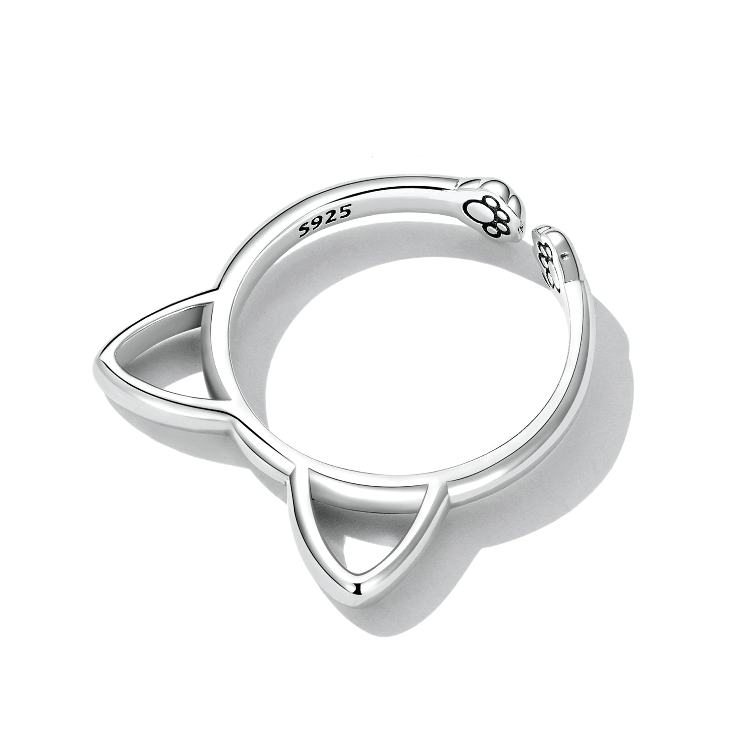 "Sylvory 925 Sterling Silver Pawsome Kitty Ring"