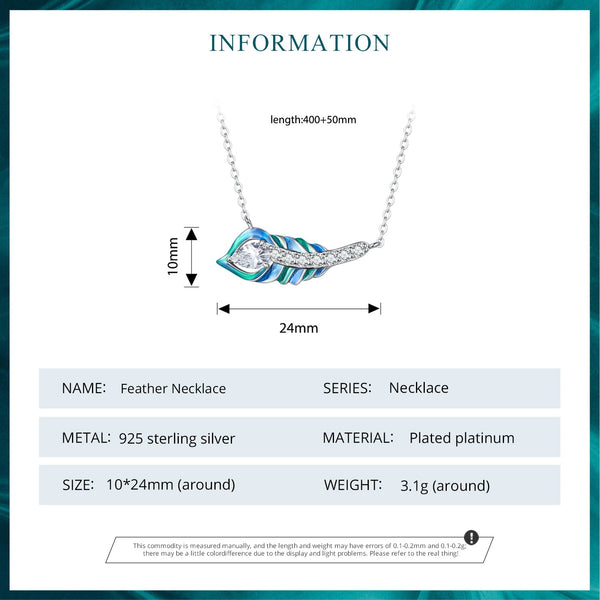 "Sylvory 925 Sterling Silver Peacock Elegance Necklace"