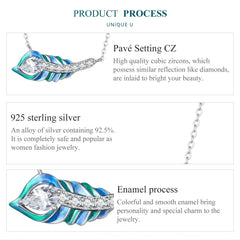 "Sylvory 925 Sterling Silver Peacock Elegance Necklace"