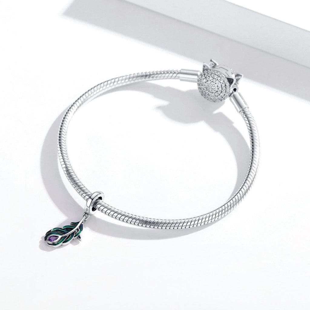 "Sylvory 925 Sterling Silver Peacock's Pride Charm"