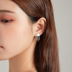 "Sylvory 925 Sterling Silver Prismatic Cloud Dangle Earring"